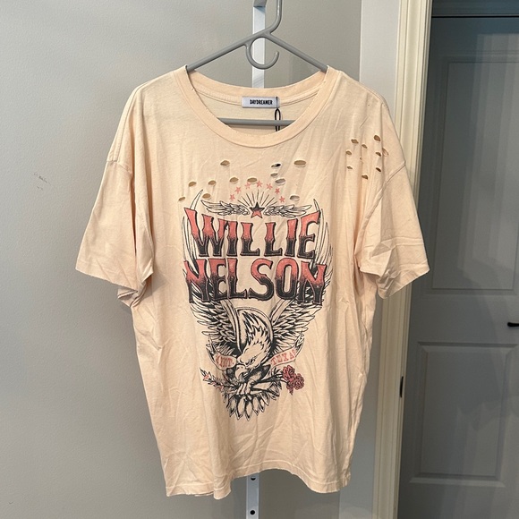 Daydreamer Cream Willie Nelson Graphic Tee - Picture 1 of 3